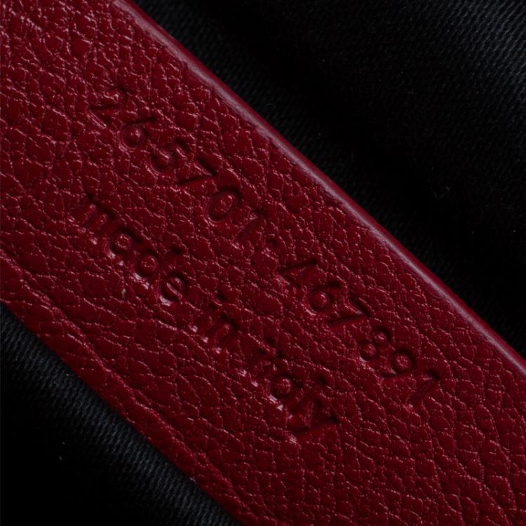 Pre Owned Saint Laurent Paris Red Leather and Python Large Chyc Clutch
