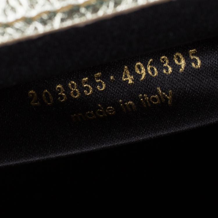 Pre Owned Saint Laurent Paris Gold Leather Belle De Jour Flap Clutch