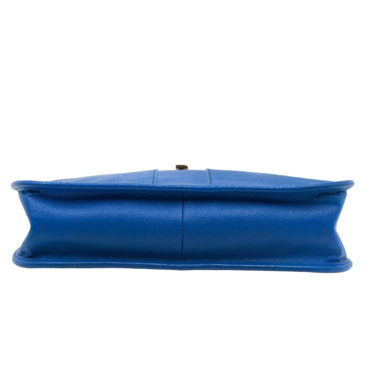 Pre Owned Saint Laurent Paris Blue Leather Medium Chyc Shoulder Bag