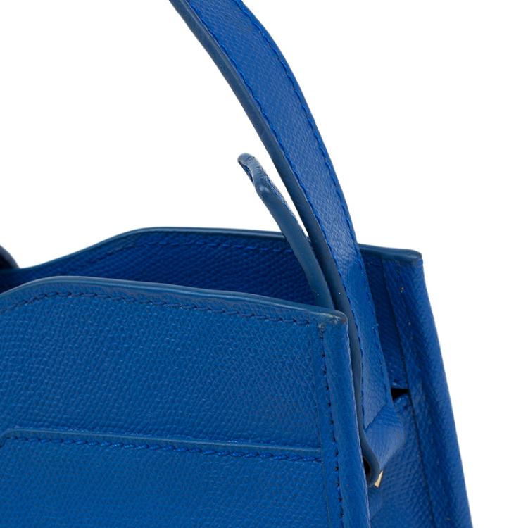 Pre Owned Saint Laurent Paris Blue Leather Medium Chyc Shoulder Bag