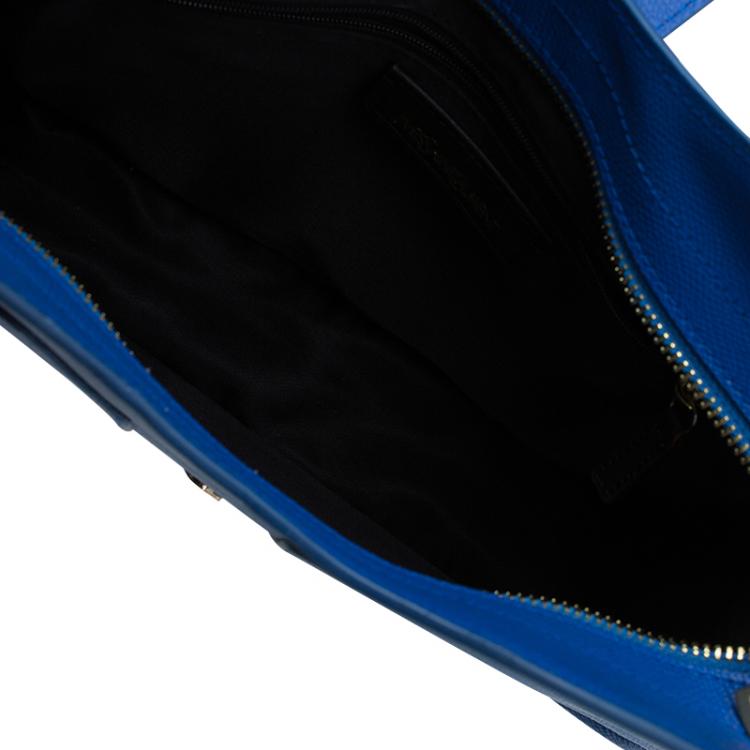 Pre Owned Saint Laurent Paris Blue Leather Medium Chyc Shoulder Bag