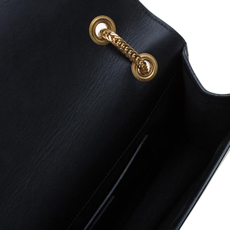 Pre Owned Saint Laurent Paris Black Leather Studded Betty Shoulder Bag