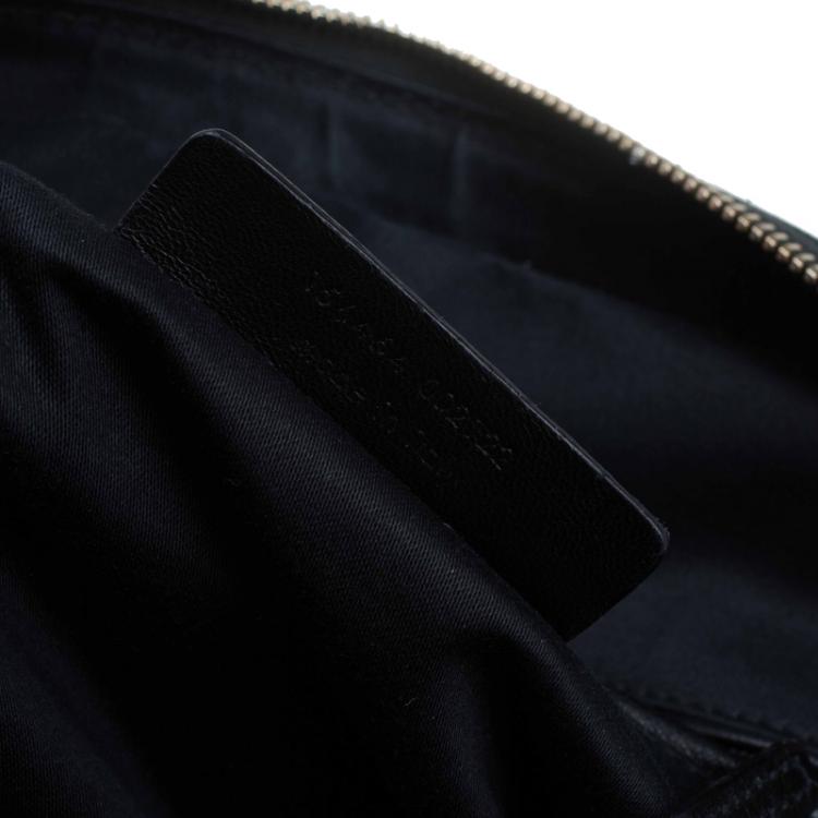 Pre Owned Saint Laurent Paris Dark Green Patent Medium Muse Tote
