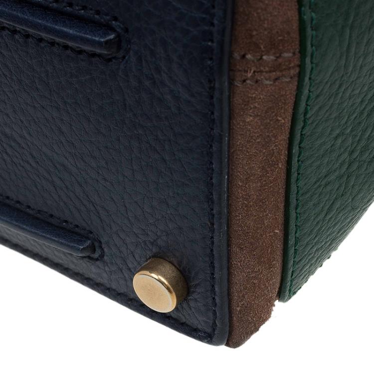 Pre Owned Saint Laurent Paris Tri Color Leather Medium Muse Two Satchel