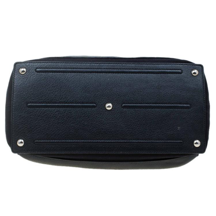 Pre Owned Saint Laurent Paris Black Leather Medium Muse Two Satchel