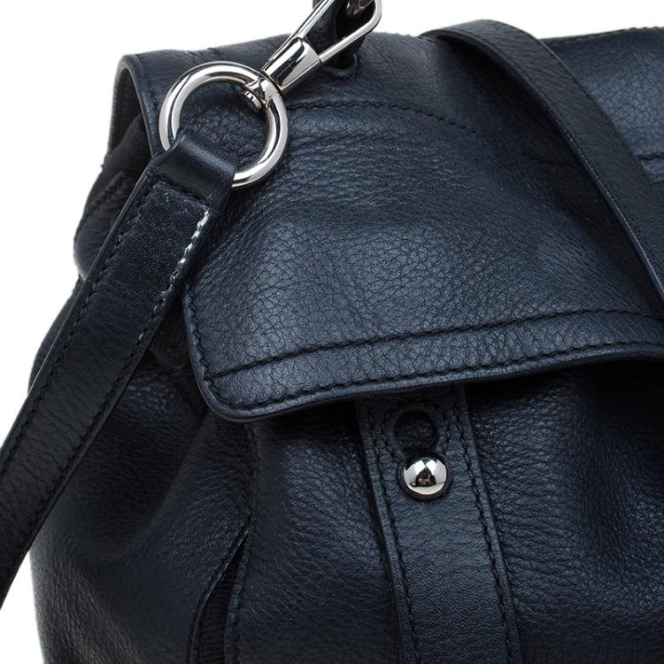 Pre Owned Saint Laurent Paris Black Leather Medium Muse Two Satchel