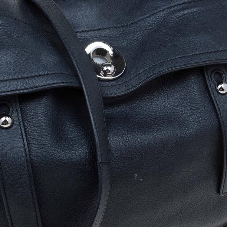 Pre Owned Saint Laurent Paris Black Leather Medium Muse Two Satchel