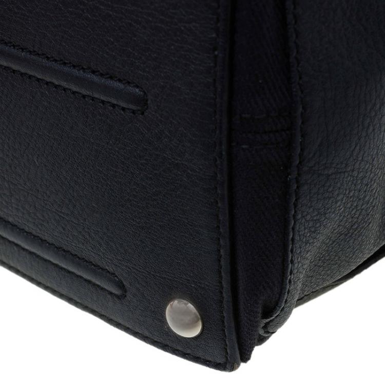 Pre Owned Saint Laurent Paris Black Leather Medium Muse Two Satchel