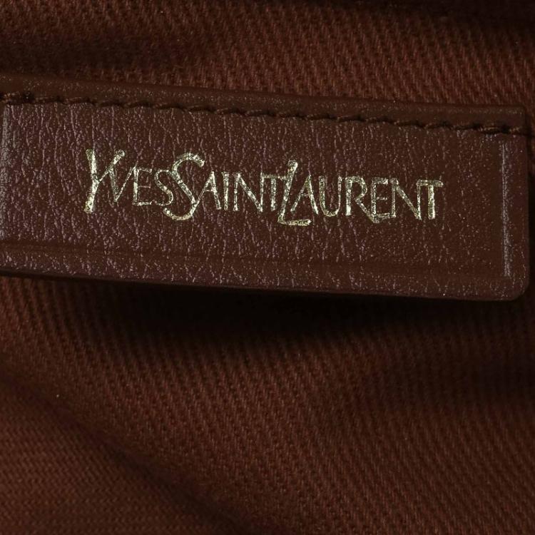 Pre Owned Saint Laurent Paris Brown Leather Medium Muse Two Satchel