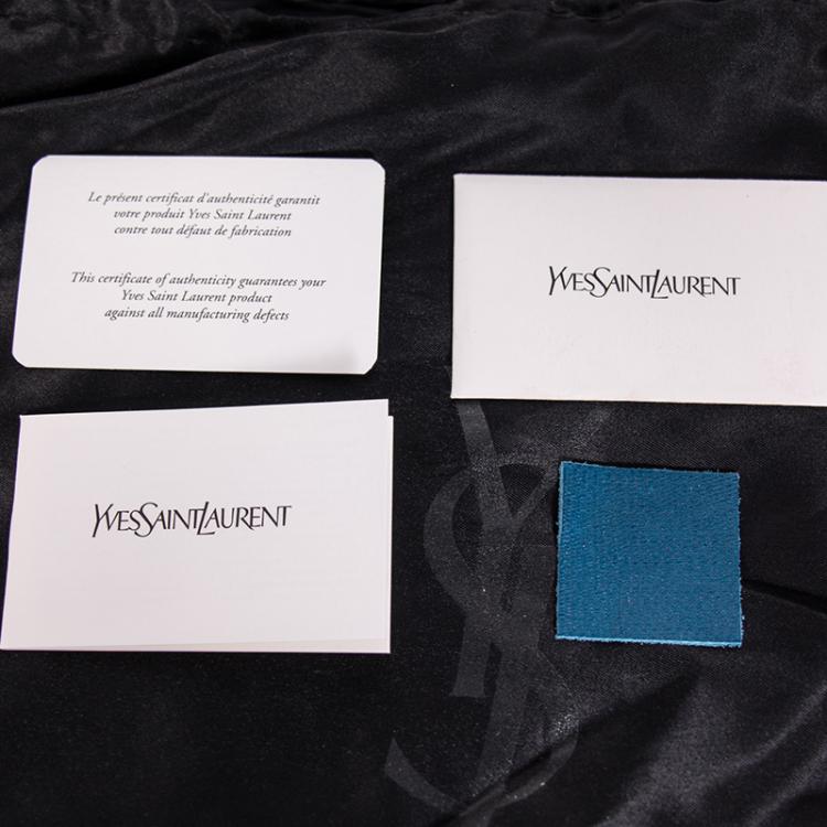 Pre Owned Saint Laurent Blue Leather Chyc Clutch