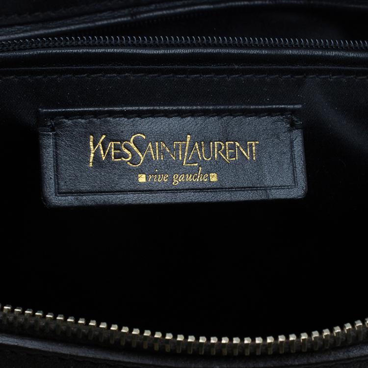 Pre Owned Saint Laurent Paris Metallic Grey Pony Hair Muse Tote