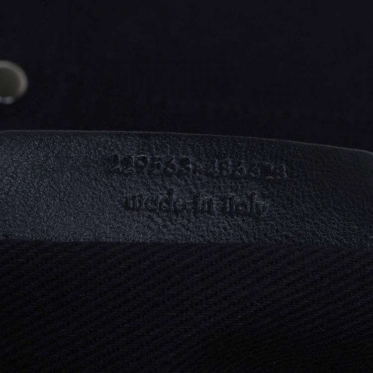 Pre Owned Saint Laurent Paris Navy Blue Leather large Muse Two Satchel