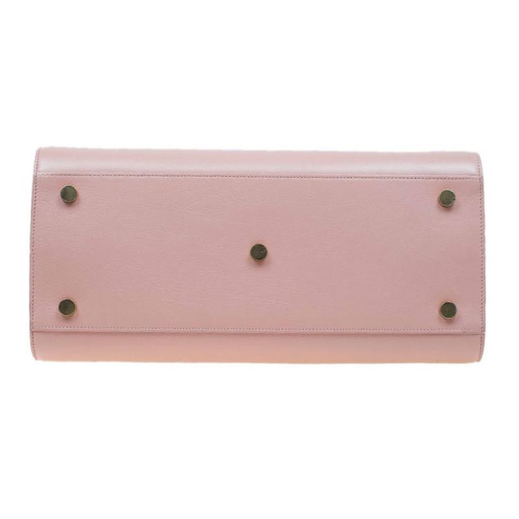 Pre Owned Saint Laurent Paris Blash Pink Leather Small Classic Sac De Jour Tote