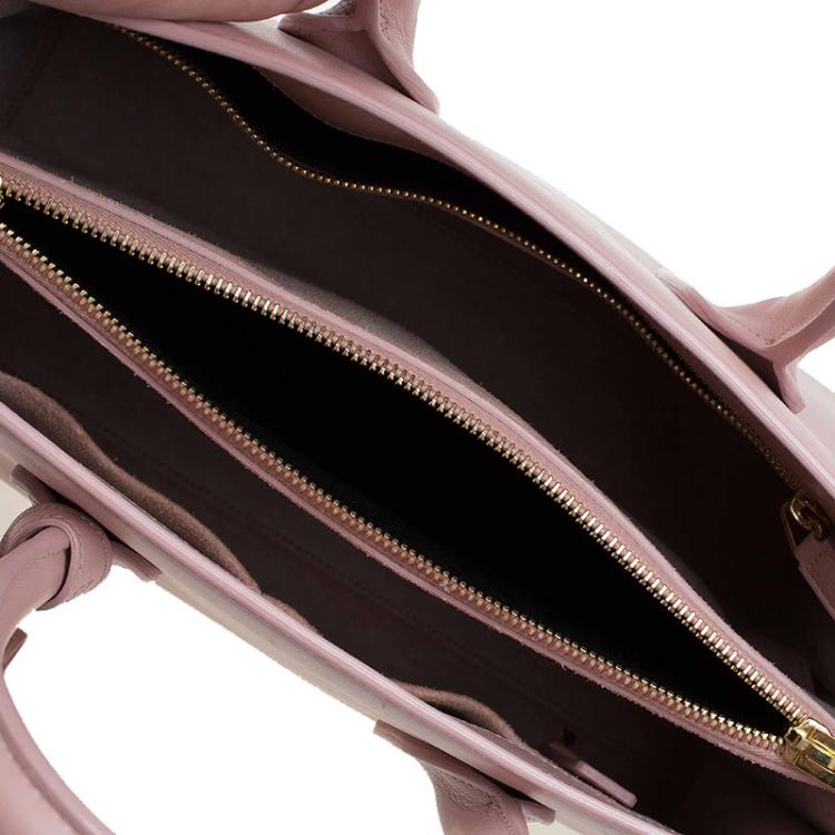 Pre Owned Saint Laurent Paris Blash Pink Leather Small Classic Sac De Jour Tote
