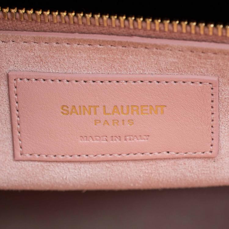 Pre Owned Saint Laurent Paris Blash Pink Leather Small Classic Sac De Jour Tote