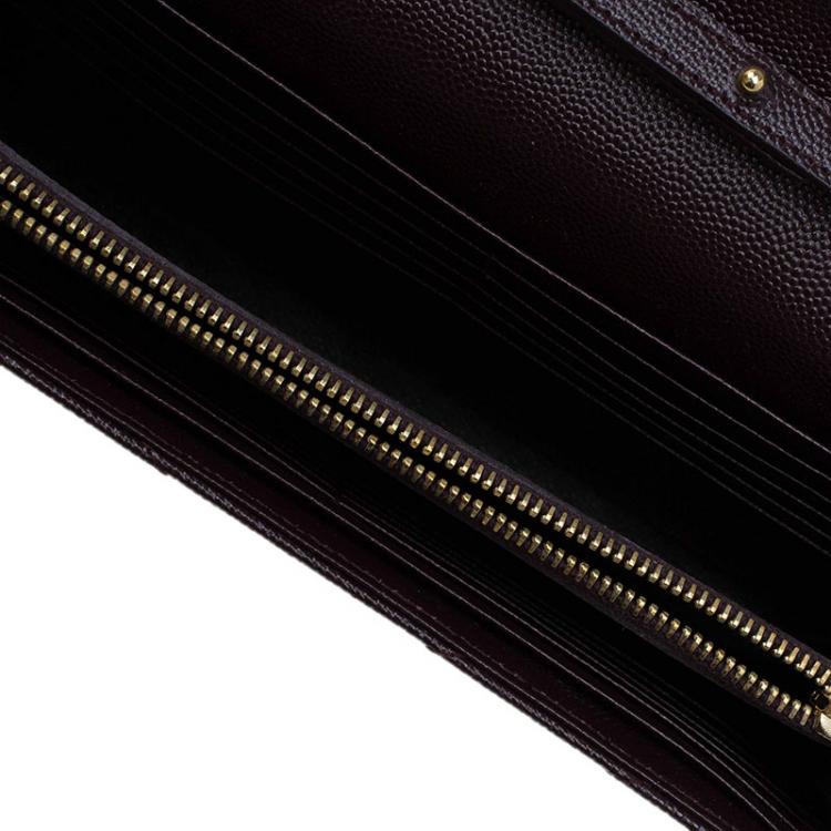 Pre Owned Saint Laurent Paris Burgundy Matelasse Leather Shoulder Bag