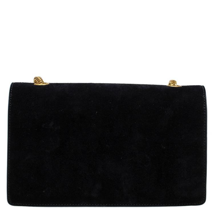Pre Owned Saint Laurent Paris Black Suede Small Betty Shoulder Bag