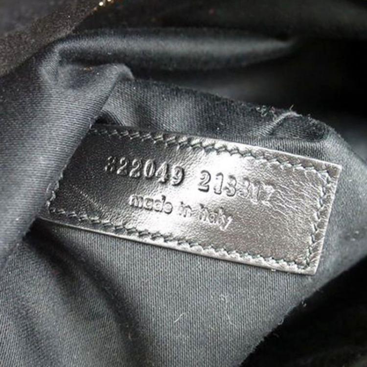 Pre Owned Saint Laurent Paris Black and Red Leather Bo Duffle Bag