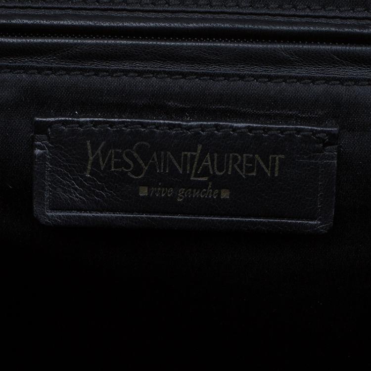 Pre Owned Saint Laurent Paris Black Leather Satchel