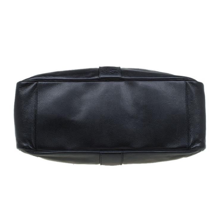 Pre Owned Saint Laurent Paris Black Leather Y Tote
