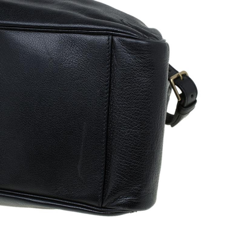 Pre Owned Saint Laurent Paris Black Leather Y Tote