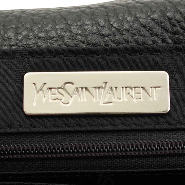 Pre Owned Saint Laurent Paris Black Pebbled Leather Shoulder Bag