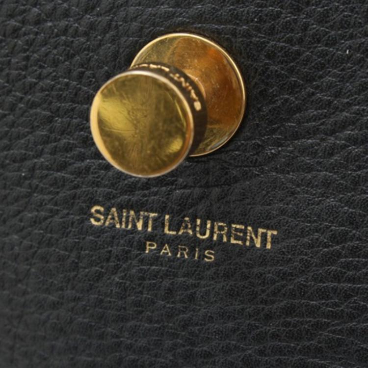 Pre Owned Saint Laurent Paris Bi Color Leather/Suede Muse Two Satchel