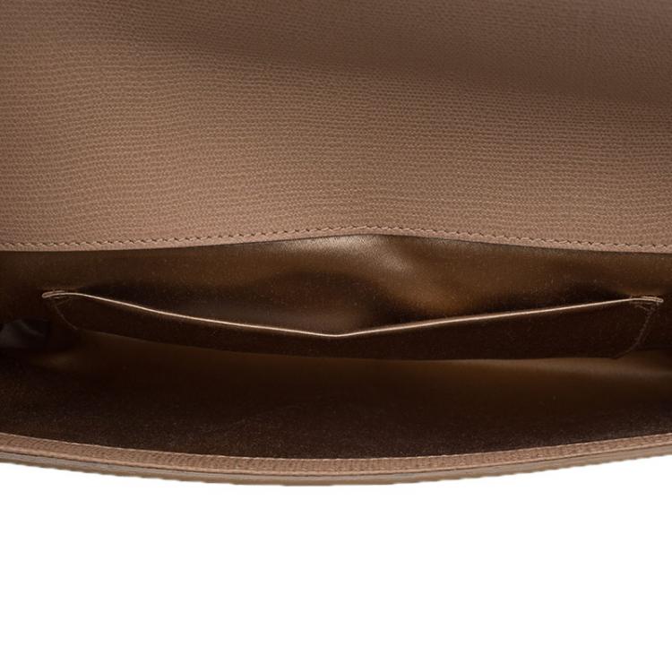 Pre Owned Saint Laurent Paris Beige Leather Large Chyc Clutch