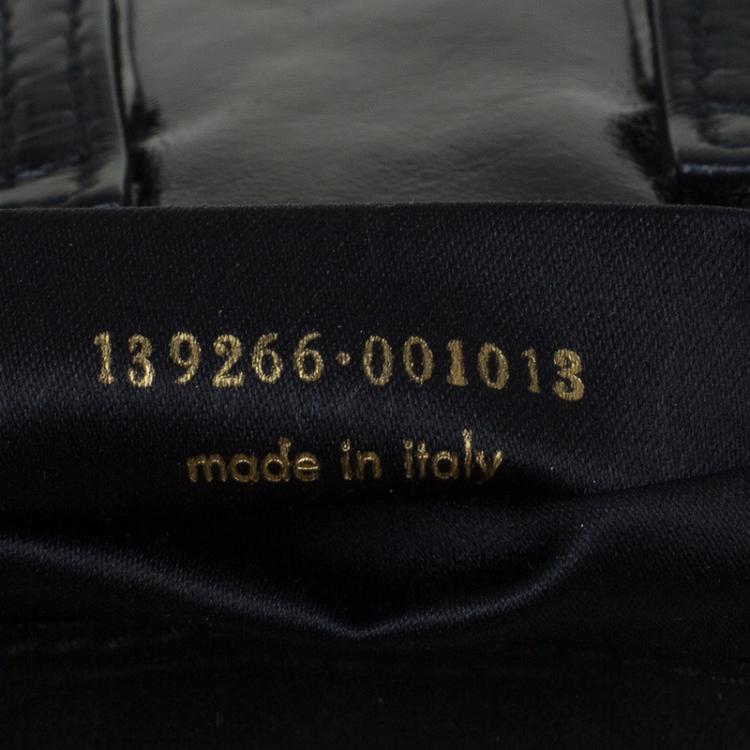 Pre Owned Saint Laurent Paris Black Patent Leather Small Parisienne Shoulder Bag