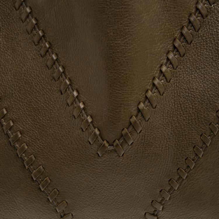 Pre Owned Saint Laurent Paris Brown Leather Reversible Neo Double Tote