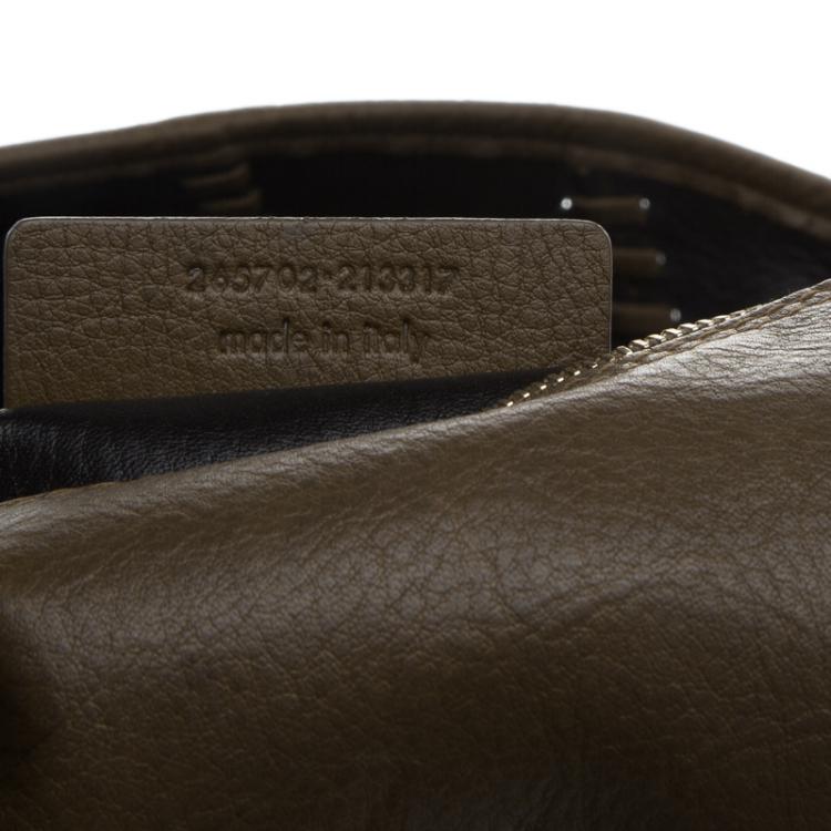 Pre Owned Saint Laurent Paris Brown Leather Reversible Neo Double Tote