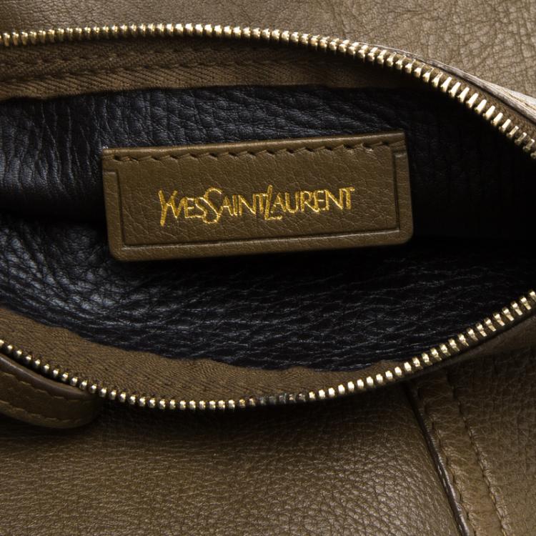 Pre Owned Saint Laurent Paris Brown Leather Reversible Neo Double Tote