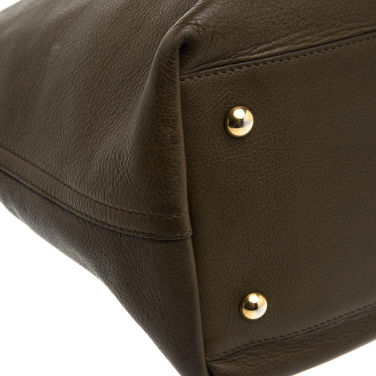 Pre Owned Saint Laurent Paris Brown Leather Reversible Neo Double Tote