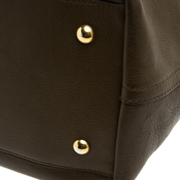 Pre Owned Saint Laurent Paris Brown Leather Reversible Neo Double Tote