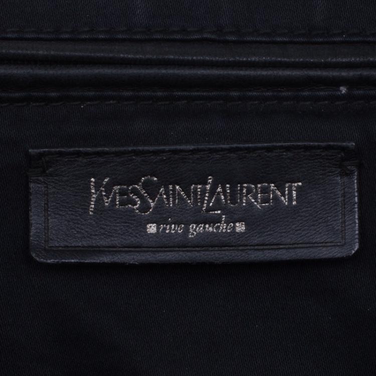 Pre Owned Saint Laurent Paris Black Patent Leather Medium Easy Y Bag