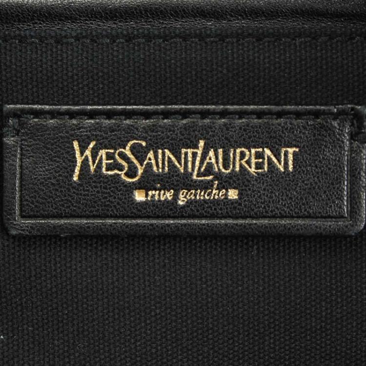 Pre Owned Saint Laurent Paris Black Leather Small Downtown Tote
