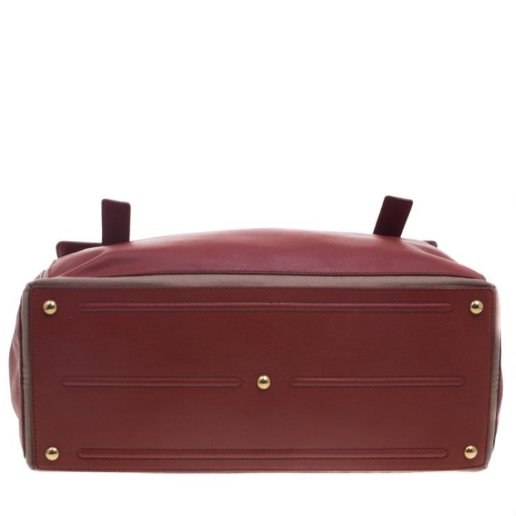 Pre Owned Saint Laurent Paris Copper Brown Leather Muse Two Satchel