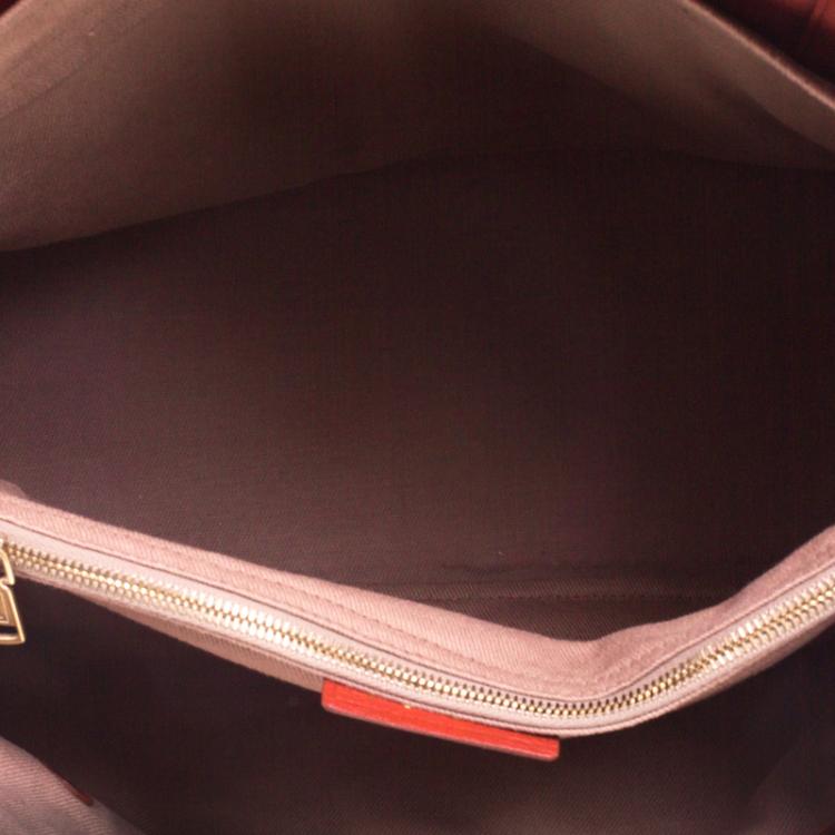 Pre Owned Saint Laurent Paris Copper Brown Leather Muse Two Satchel