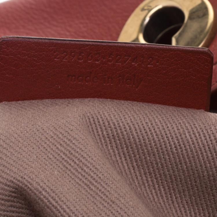 Pre Owned Saint Laurent Paris Copper Brown Leather Muse Two Satchel