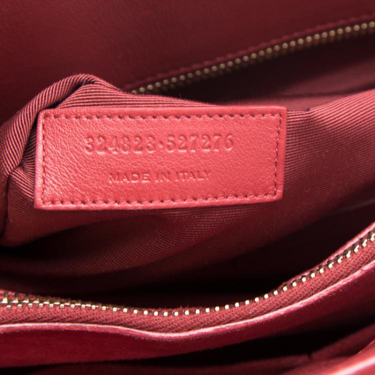 Pre Owned Saint Laurent Paris Red Leather Small Classic Sac De Jour Tote