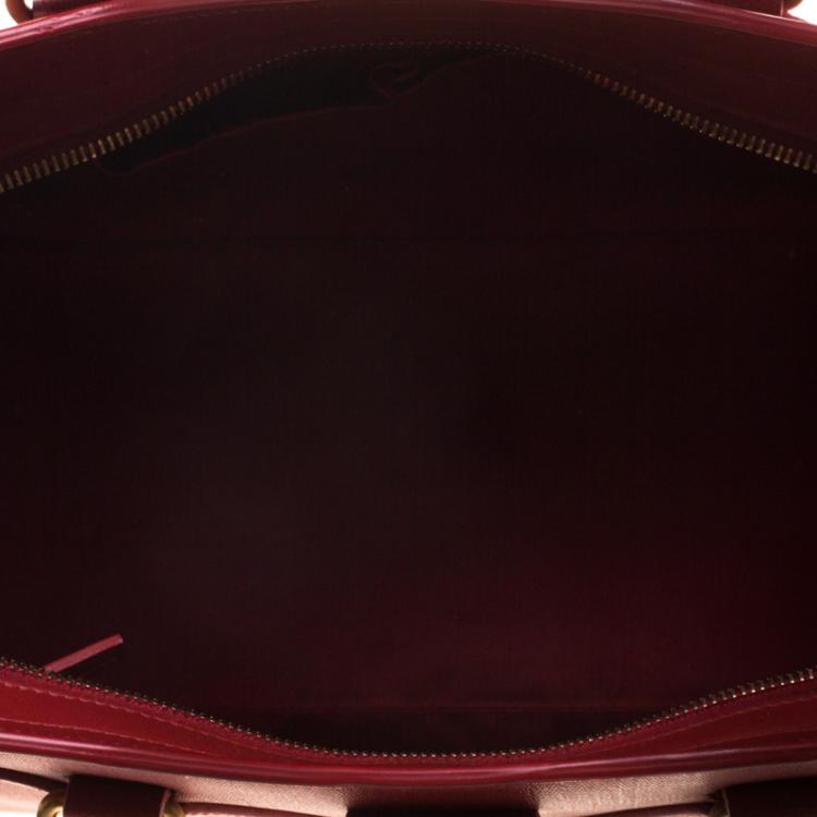 Pre Owned Saint Laurent Paris Red Leather Medium Cabas Chyc Tote