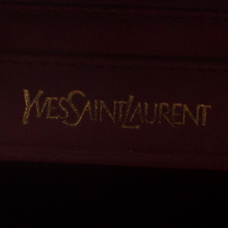 Pre Owned Saint Laurent Paris Red Leather Medium Cabas Chyc Tote
