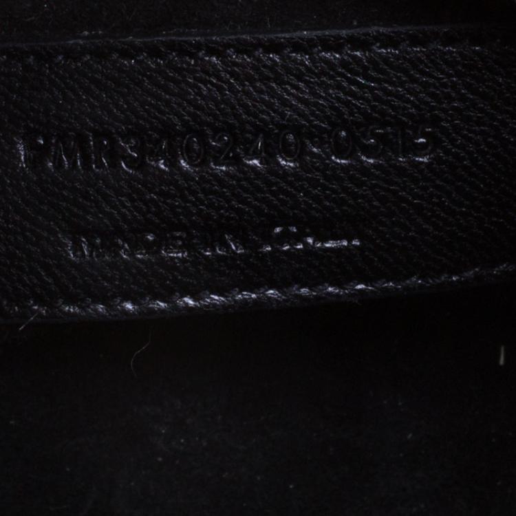 Pre Owned Saint Laurent Paris Black Leather Small Emmanuelle Drawstring Bucket Bag
