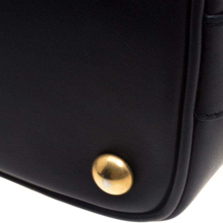 Pre Owned Saint Laurent Paris Black Leather Small Emmanuelle Drawstring Bucket Bag
