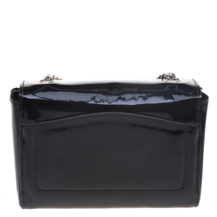 Pre Owned Saint Laurent Paris Black Patent Leather Le Sixieme Shoulder bag