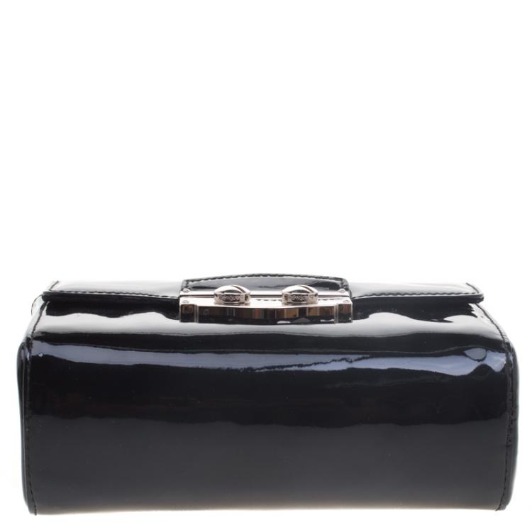 Pre Owned Saint Laurent Paris Black Patent Leather Le Sixieme Shoulder bag