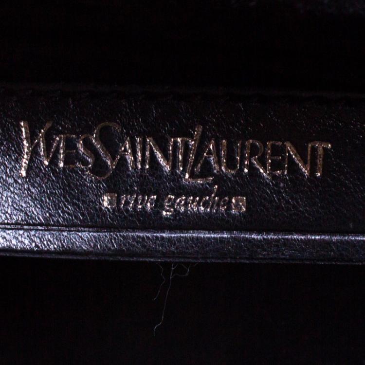 Pre Owned Saint Laurent Paris Black Patent Leather Le Sixieme Shoulder bag