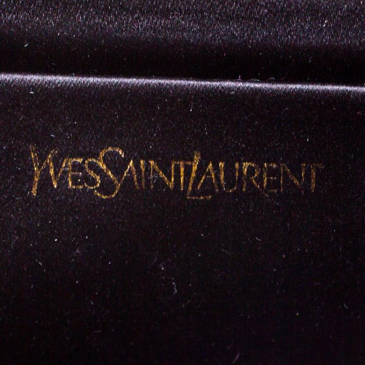 Pre Owned Saint Laurent Paris Black Patent Leather Belle De Jour Flap Clutch