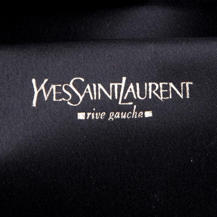 Pre Owned Saint Laurent Paris Silver Leather Belle De Jour Clutch