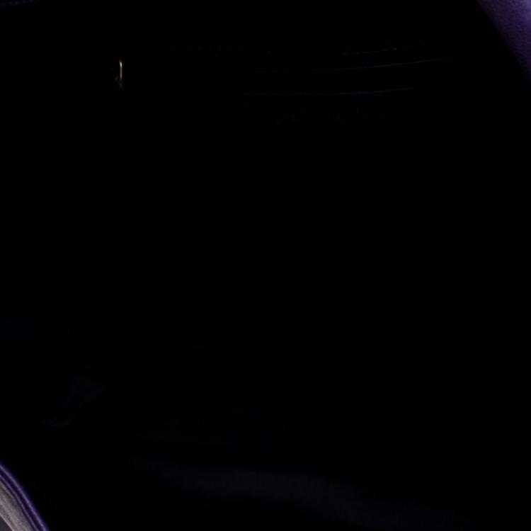 Pre Owned Saint Laurent Paris Purple Leather Roady Hobo